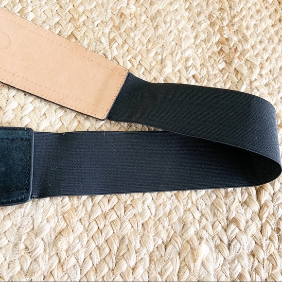 Suede Stretchy Belt Size Medium/Large Black - Picture 8 of 8